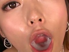 Asian Slut Blows A Guy Until He Cums In Her Mouth